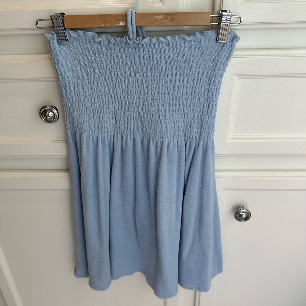 HILL HOUSE, LIGHT BLUE, TERRY CLOTH COVERUP